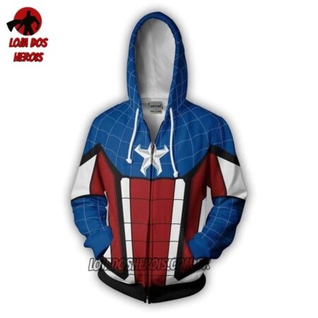 Jaqueta Blusa Casaco - Capitão América Homem Aranha - Image 2