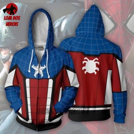 Jaqueta Blusa Casaco - Capitão América Homem Aranha