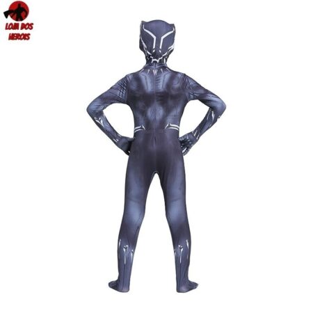 Fantasia Infantil Cosplay Heróis Pantera Negra Crianças - Imagem 3