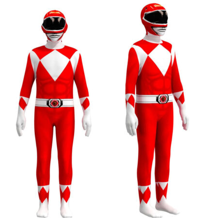 Fantasia Infantil Power Rangers Clássico Cosplay Traje Completo Festas Aniversários - Imagem 2