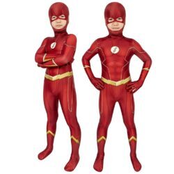 Fantasia Cosplay Infantil Flash Liga Da Justiça Traje Luxo Profissional
