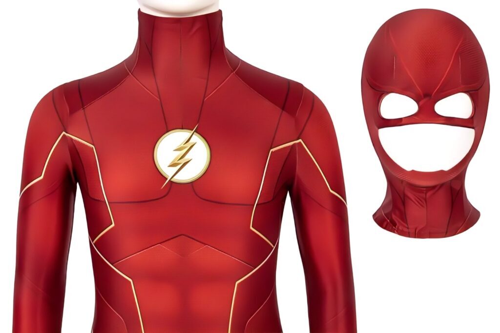 Fantasia Cosplay Infantil Flash Liga Da Justiça Traje Luxo Profissional - Imagem 3