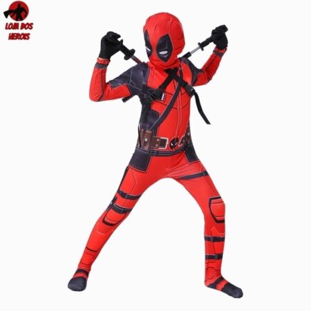 Fantasia Infantil Cosplay Heróis Deadpool Filme Crianças Eventos - Imagem 4