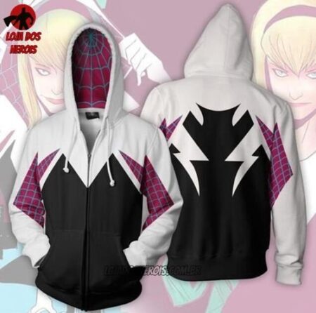 Jaqueta/Blusa/Casaco Spider-Gwen Homem Aranha