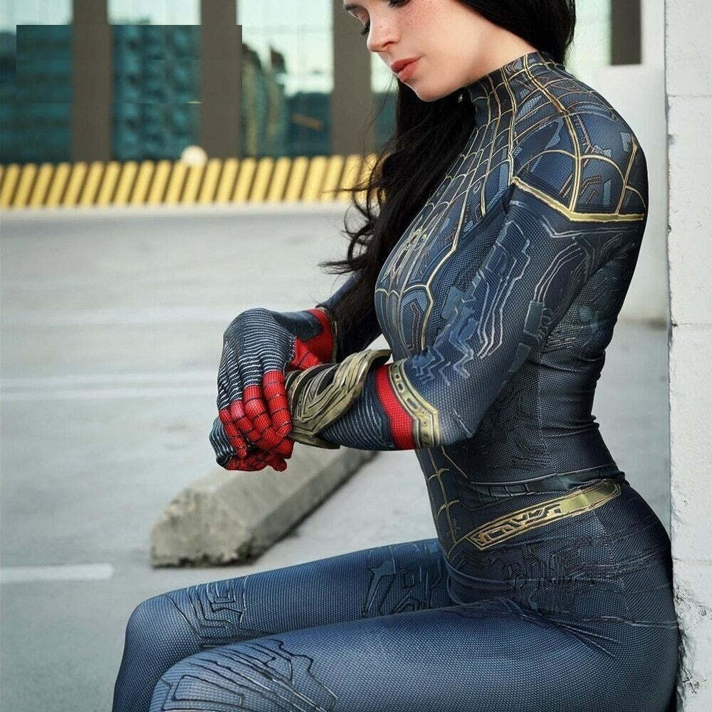 Fantasia Homem-Aranha Sem Volta Para Casa Cosplay Feminina Luxo Traje Profissional - Imagem 2
