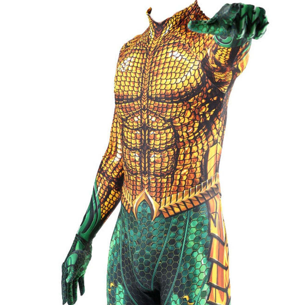 Fantasia Aquaman Heróis Filme liga da Justiça Jason Momoa Cosplay traje - Imagem 5
