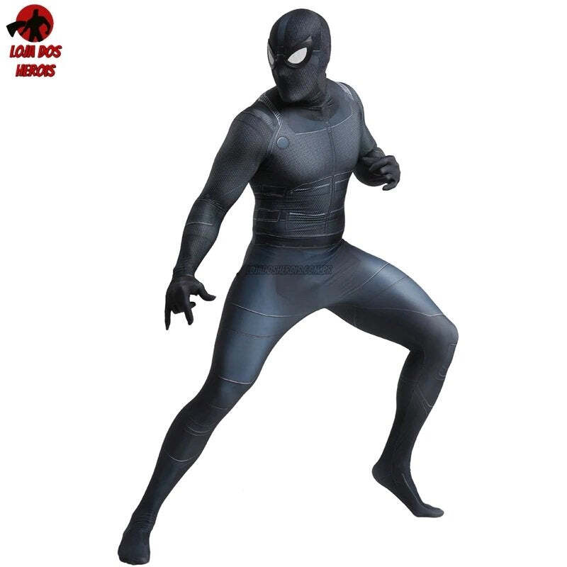 Fantasia Cosplay Heróis Masculina Homem Aranha Macaco Aranha Longe de Casa