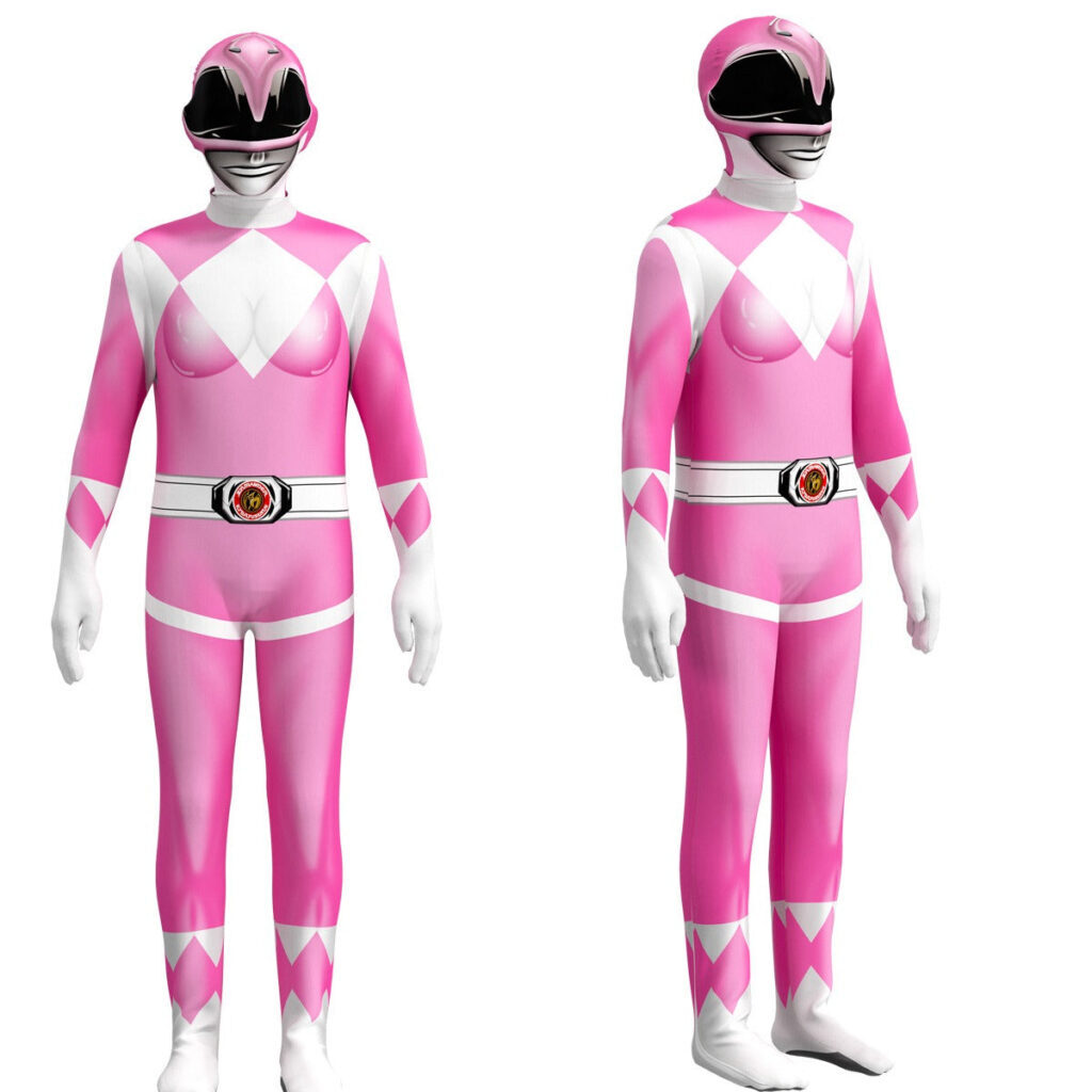 Fantasia Infantil Power Rangers Clássico Cosplay Traje Completo Festas Aniversários - Imagem 6