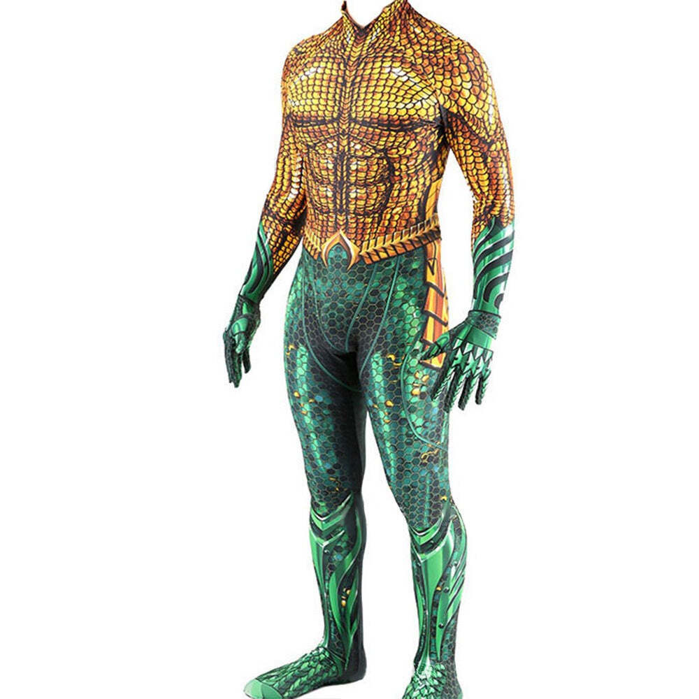 Fantasia Aquaman Heróis Filme liga da Justiça Jason Momoa Cosplay traje - Imagem 2