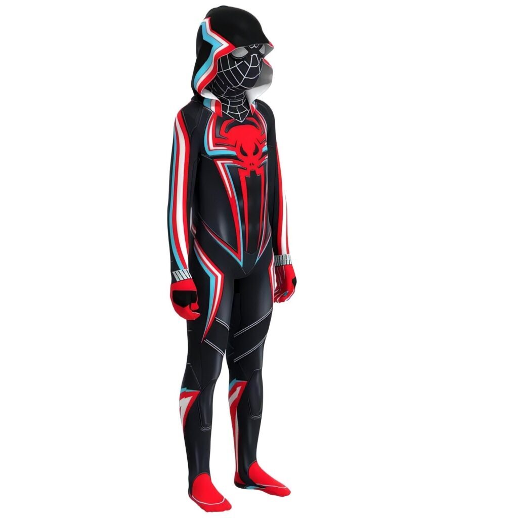 Fantasia Miles Morales 2099 Black Homem-Aranha Cosplay Traje Luxo Profissional - Imagem 2