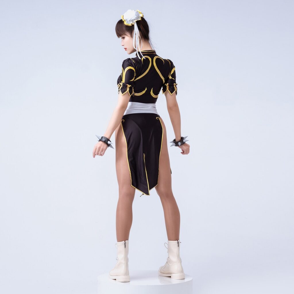 Fantasias Chun Li Street Fighter Jogo Game Anime Cosplay Profissional - Imagem 4