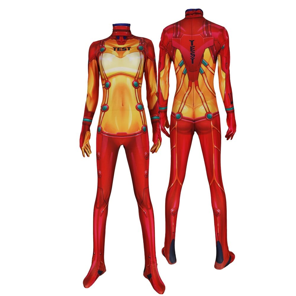 Fantasia Feminina Asuka Shinji Neon Genesis Evangelion Anime Cosplay Traje Luxo - Imagem 13