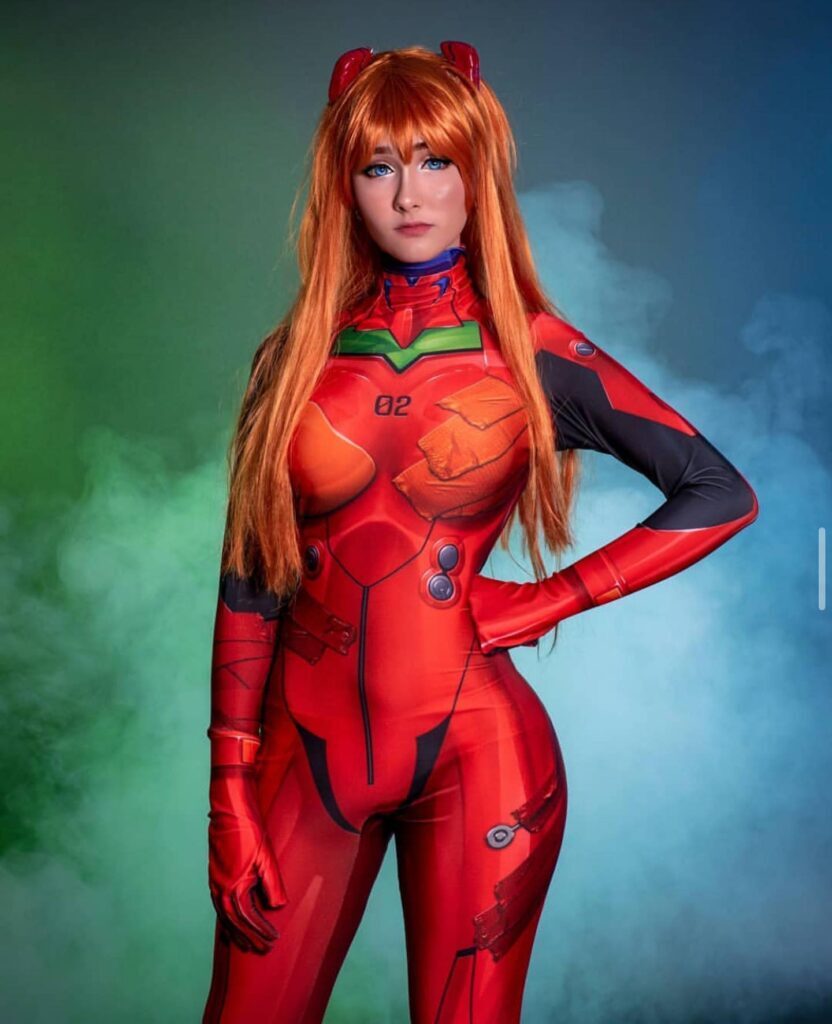 Fantasia Feminina Asuka Shinji Neon Genesis Evangelion Anime Cosplay Traje Luxo - Imagem 2