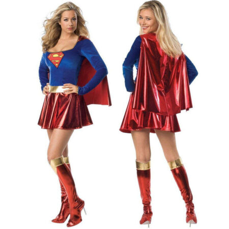 Fantasia Infantil Supergirl Completa Cosplay Meninas Traje Supermoça - Imagem 4