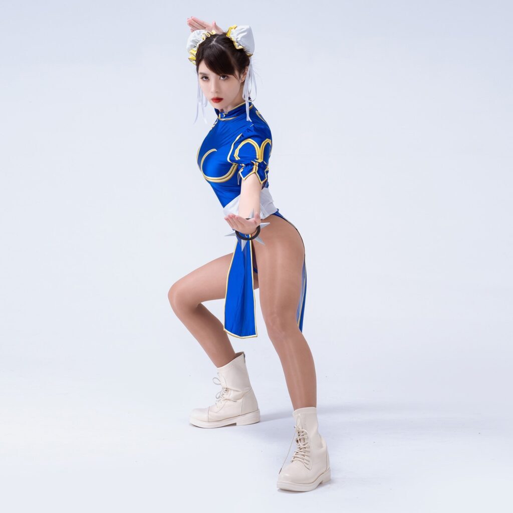 Fantasias Chun Li Street Fighter Jogo Game Anime Cosplay Profissional - Imagem 3