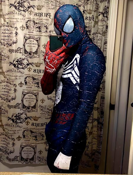 Fantasia Homem aranha Venom Simbionte Adulto Cosplay Traje Luxo