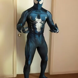Fantasia Venom Simbionte Hq Adulto Cosplay Traje Luxo Profissional