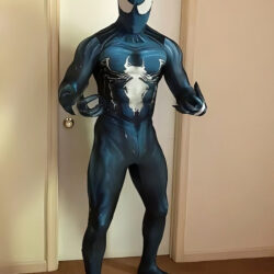 Fantasia Venom Simbionte Hq Adulto Cosplay Traje Luxo Profissional