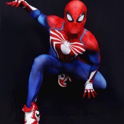 Fantasia Homem-Aranha Traje Avançado Game Adulto Cosplay Luxo PS4 / PS5