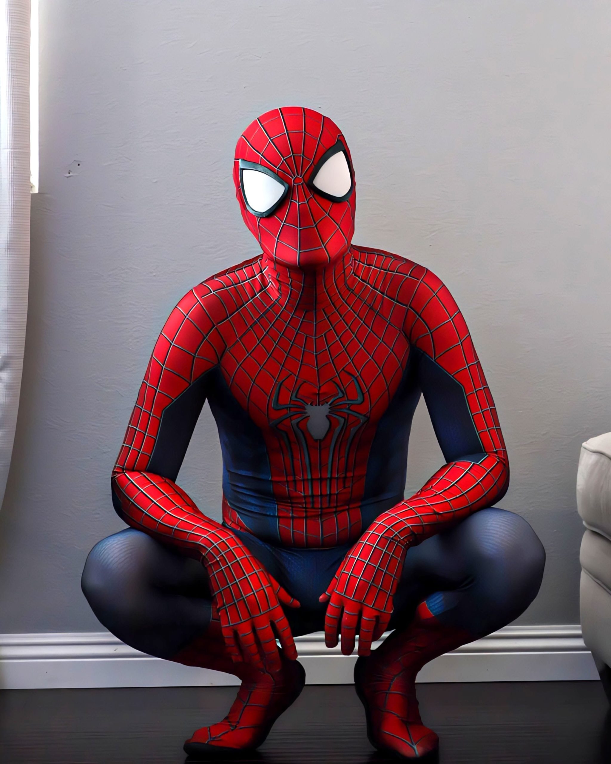 Fantasia Homem-Aranha Andrew Garfield TASM Cosplay Traje Luxo Profissional - Imagem 4