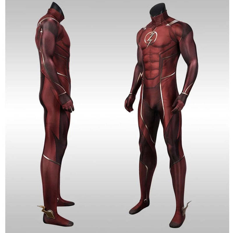 Fantasia Flash Liga Da Justiça Adulto Cosplay Traje Luxo - Imagem 4