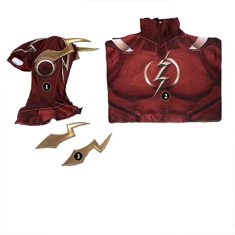 Fantasia Flash Liga Da Justiça Adulto Cosplay Traje Luxo - Imagem 6