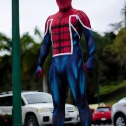 Fantasia Homem-Aranha Britânico Cosplay Traje Luxo Profissional