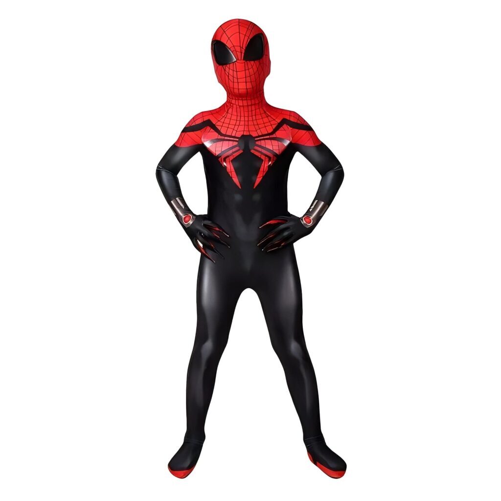 Fantasia Cosplay Infantil Homem Aranha Superior Traje Luxo Profissional