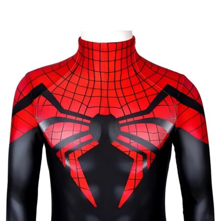 Fantasia Cosplay Infantil Homem Aranha Superior Traje Luxo Profissional - Imagem 3