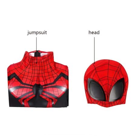 Fantasia Cosplay Infantil Homem Aranha Superior Traje Luxo Profissional - Imagem 5