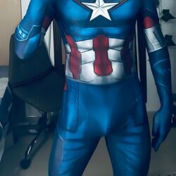 Fantasia Capitão América Vingadores Cosplay Traje Luxo Profissional