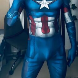 Fantasia Capitão América Vingadores Cosplay Traje Luxo Profissional