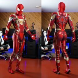 Fantasia Homem-Aranha Traje Aranha De Ferro Game Adulto Cosplay Luxo