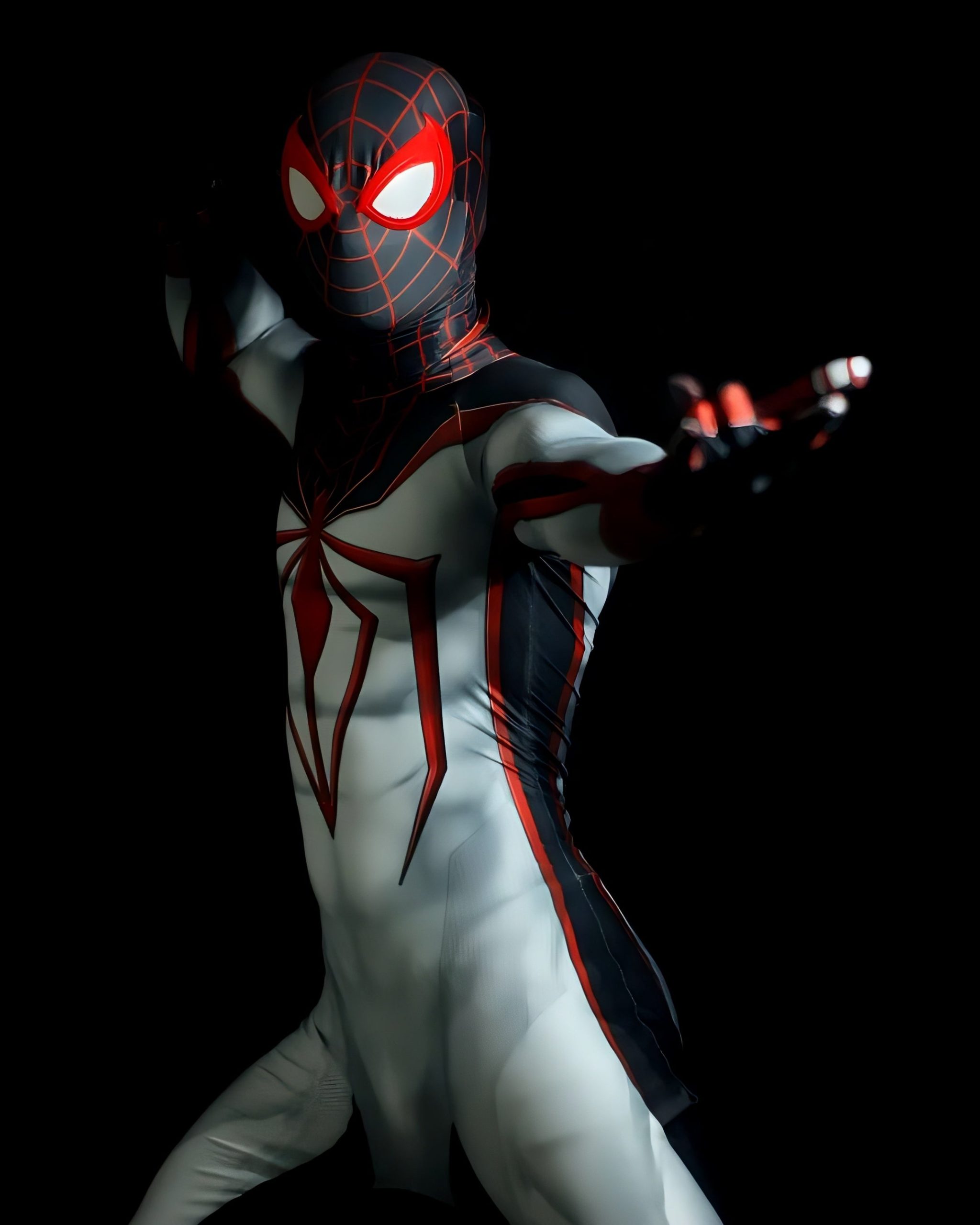 Fantasia Homem-Aranha Spider Man 2099 Cosplay Traje Luxo (Adulto/Infantil)