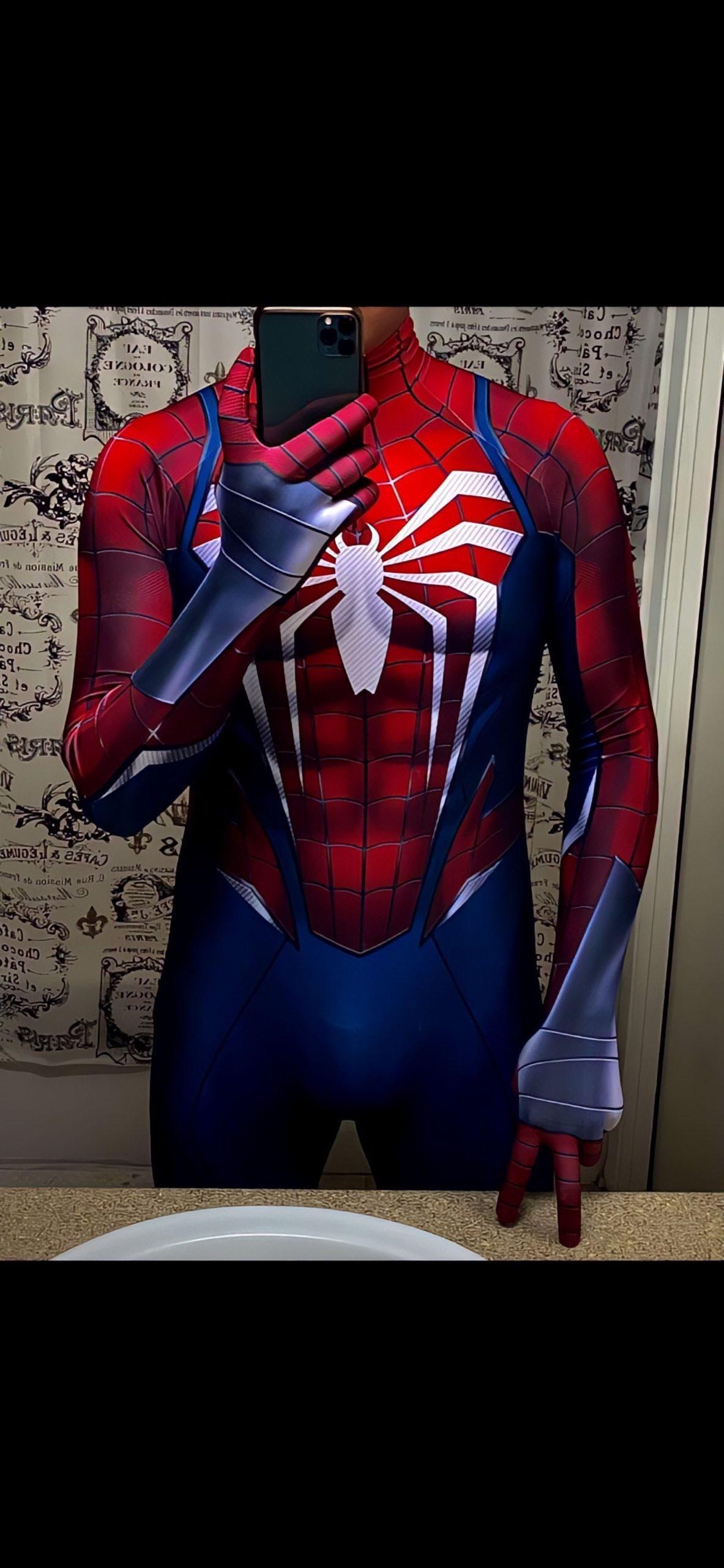 Fantasia Homem-Aranha Spider-Man Game PS5 Cosplay Traje Luxo Profissional - Imagem 4