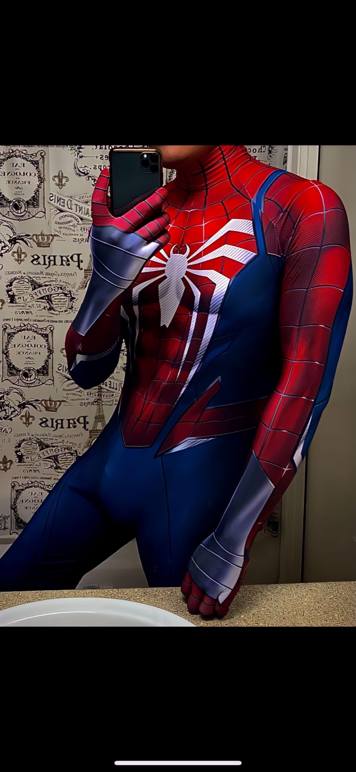 Fantasia Homem-Aranha Spider-Man Game PS5 Cosplay Traje Luxo Profissional - Imagem 3