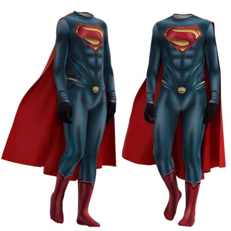 Fantasia Cosplay Infantil Superman Liga Da Justiça Traje Luxo Profissional - Imagem 2