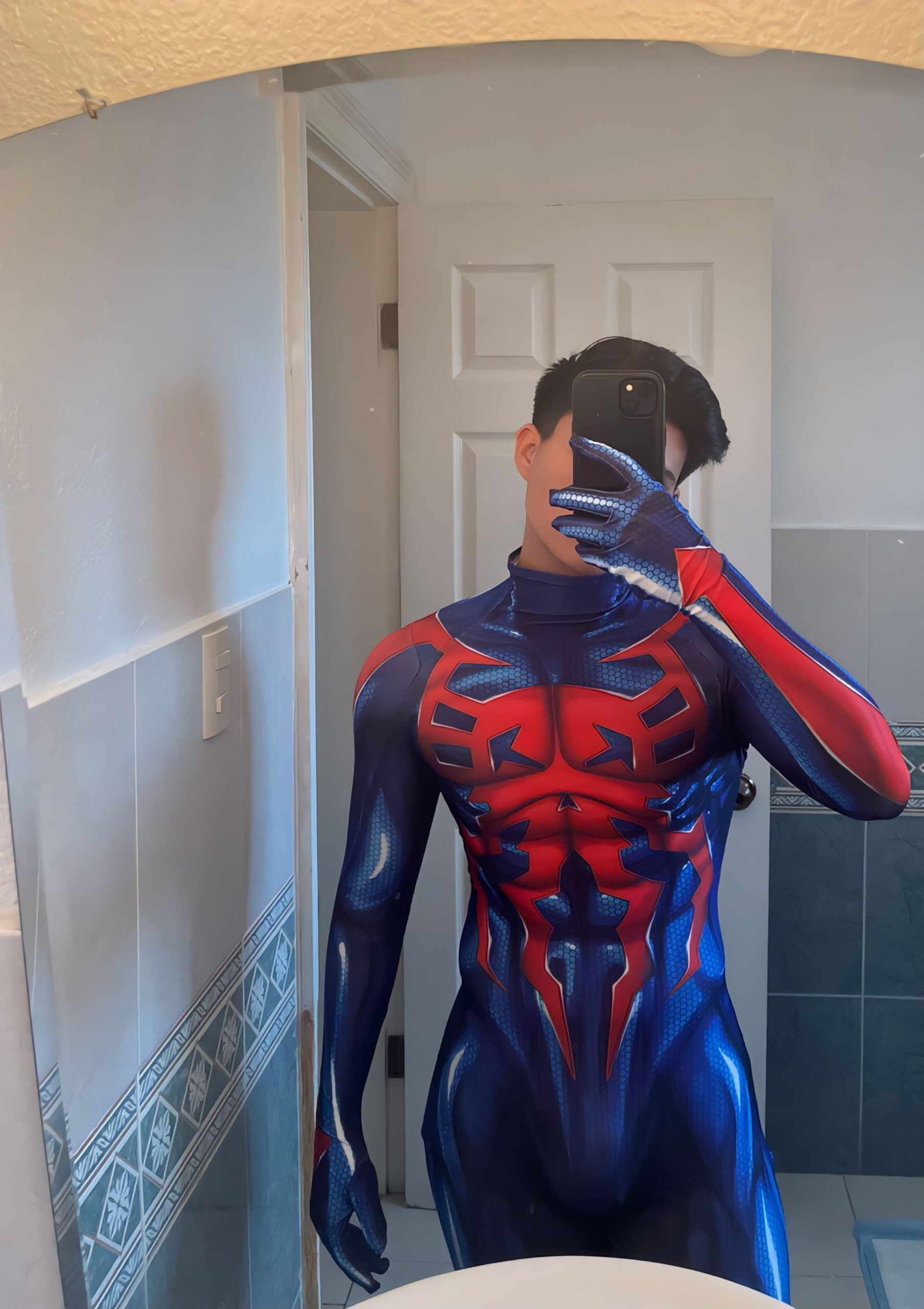 Fantasia Homem-Aranha Spider Man 2099 Adulto Cosplay Traje Luxo - Imagem 2
