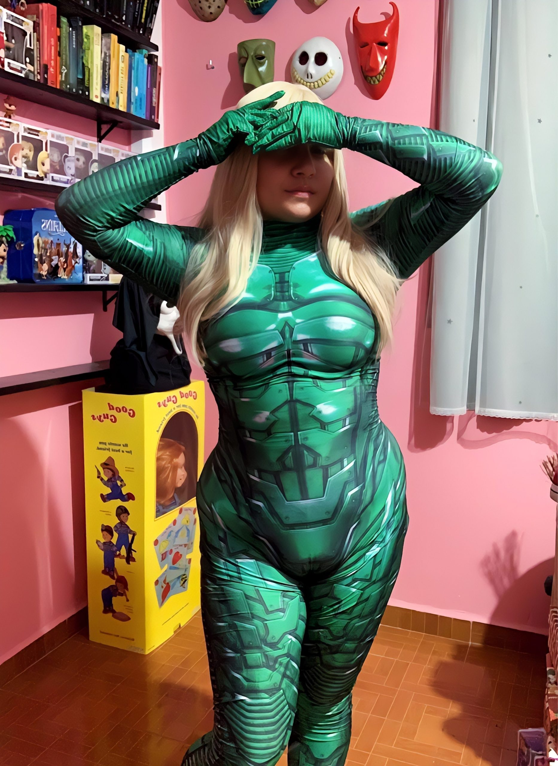 Fantasia Duende Verde Filme Homem-Aranha Adulto Cosplay Traje Luxo Profissional - Imagem 3