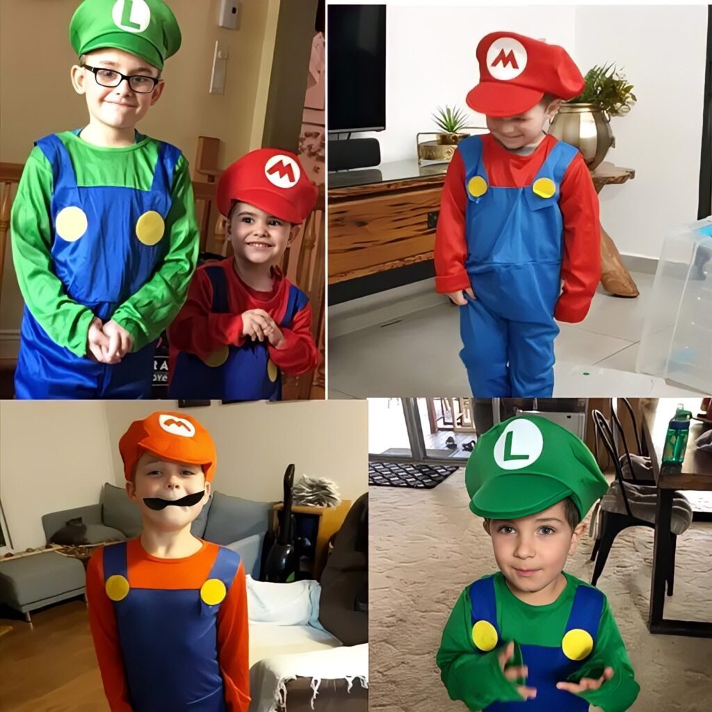 Fantasia Cosplay Infantil Luigi Super Mario Bros Traje Luxo Profissional - Imagem 5