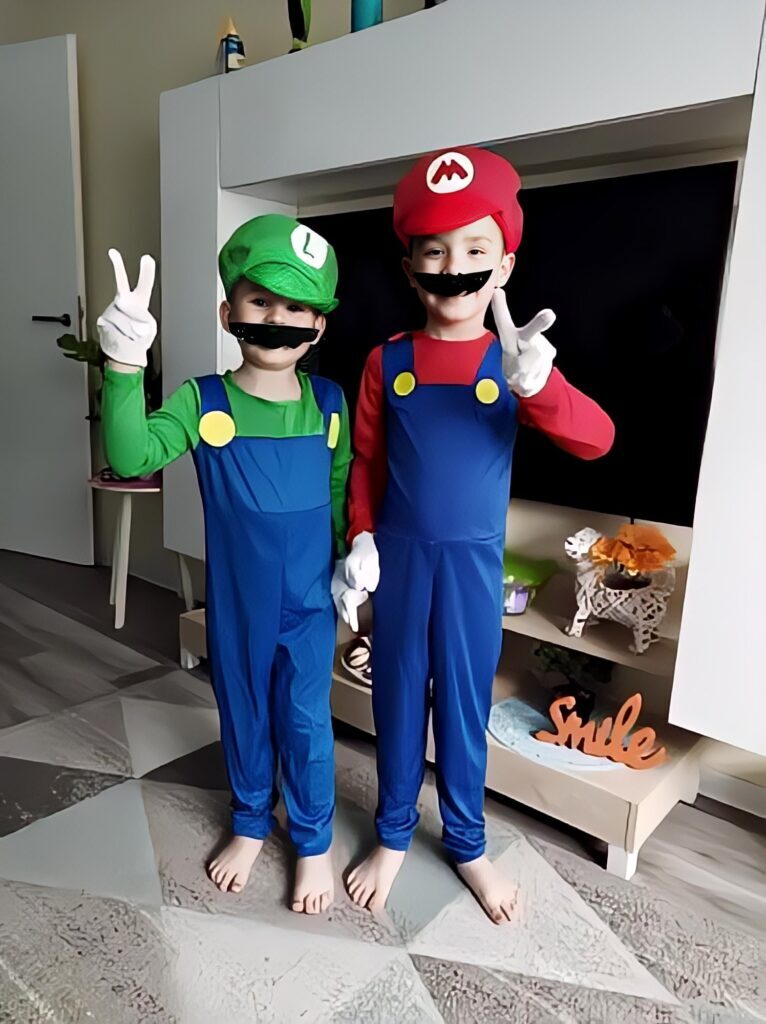 Fantasia Cosplay Infantil Luigi Super Mario Bros Traje Luxo Profissional - Imagem 4