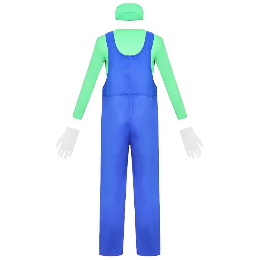 Fantasia Cosplay Infantil Luigi Super Mario Bros Traje Luxo Profissional - Imagem 2
