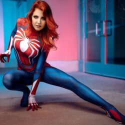 Fantasia Mulher Aranha Traje Avançado Game Cosplay Feminino Luxo Profissional
