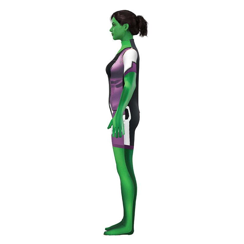 Fantasia She-Hulk Série Cosplay Feminino Luxo Traje Profissional top - Imagem 4