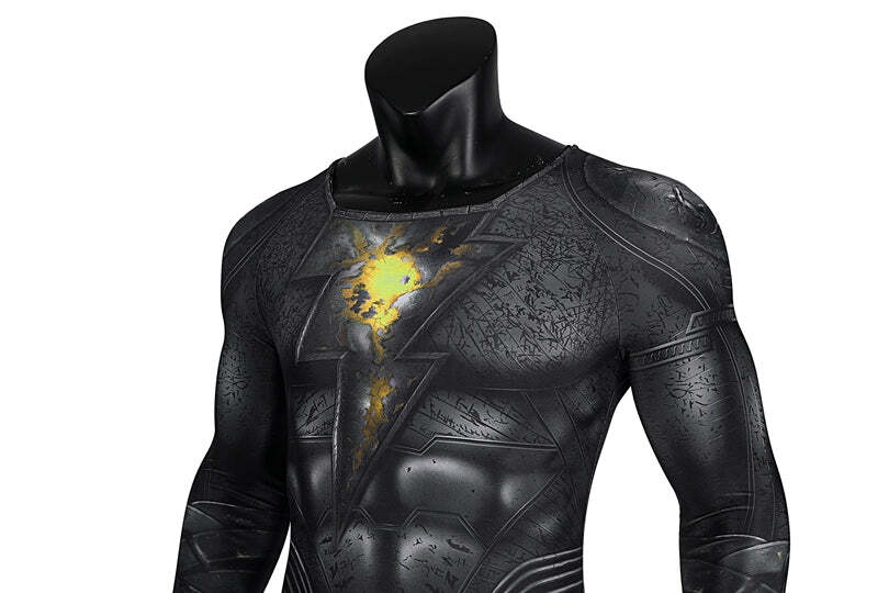 Fantasia Adão Negro filme 2022 + Capa Cosplay Traje Luxo profissional Fullset - Imagem 5