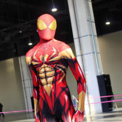 Fantasia Masculina Homem Aranha Escarlate De Ferro Adulto Cosplay Traje Luxo