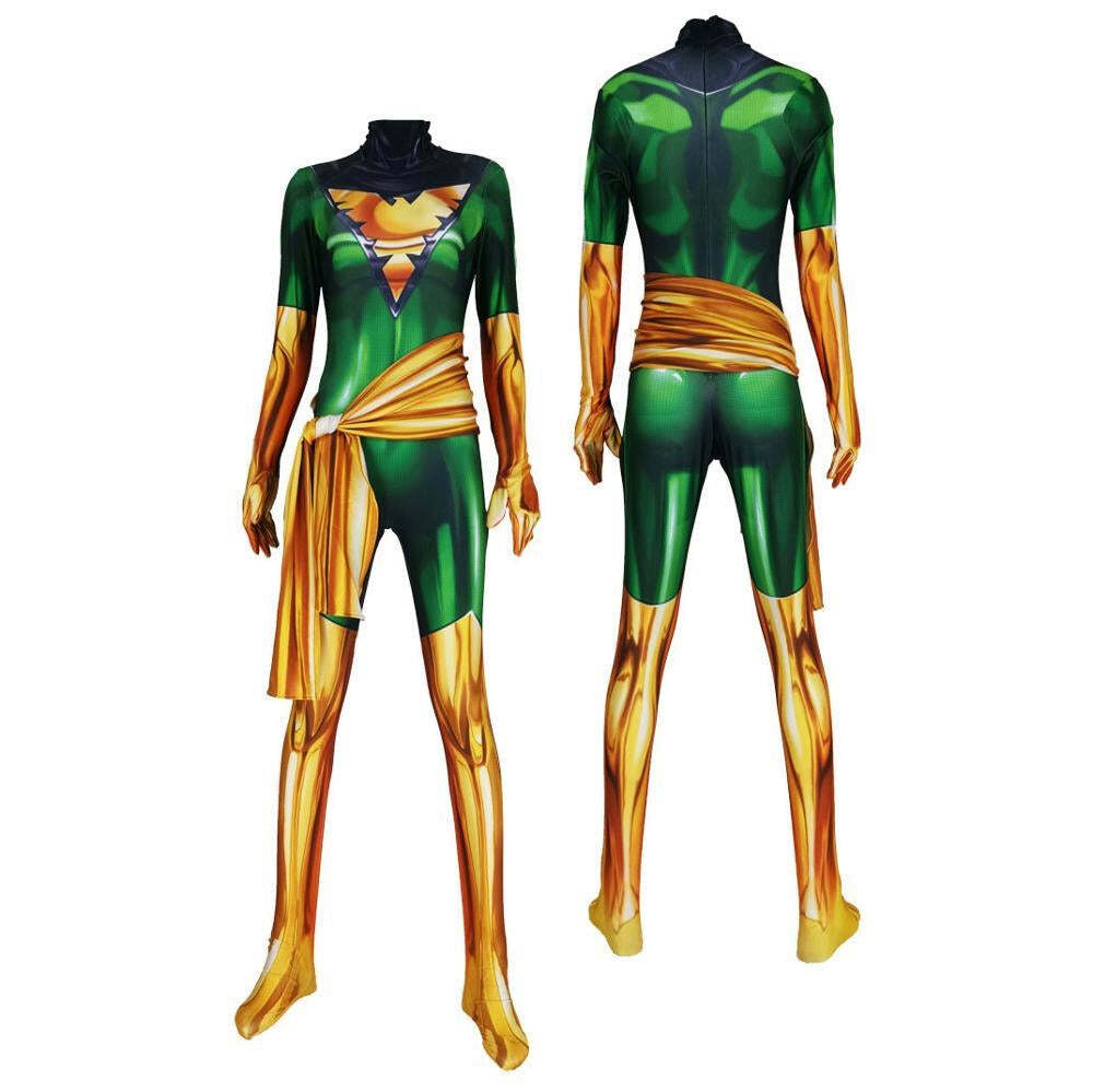 Fantasia Feminina Jean Grey Fênix Negra Hq Adulto Cosplay Traje Luxo X- MEN - Imagem 5