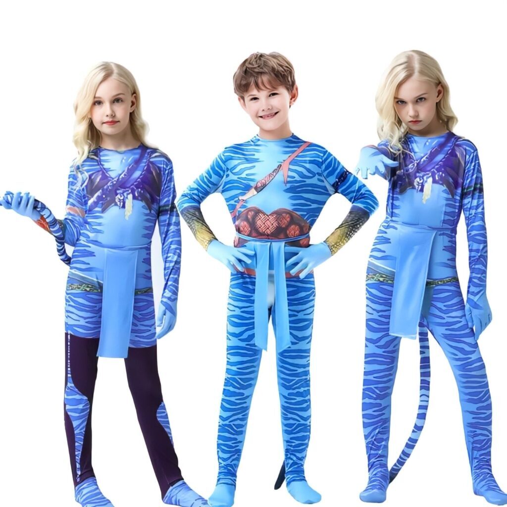 Fantasia Infantil Avatar Filme 2 Cosplay Traje Luxo Crianças - Imagem 3