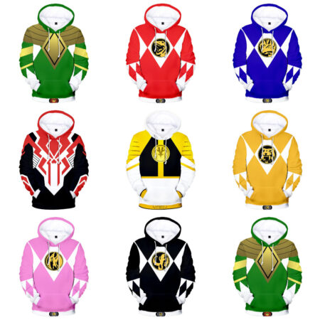 Blusa Jaqueta 3D Full Ranger Rosa Power Rangers Mighty Morphin Top - Image 4