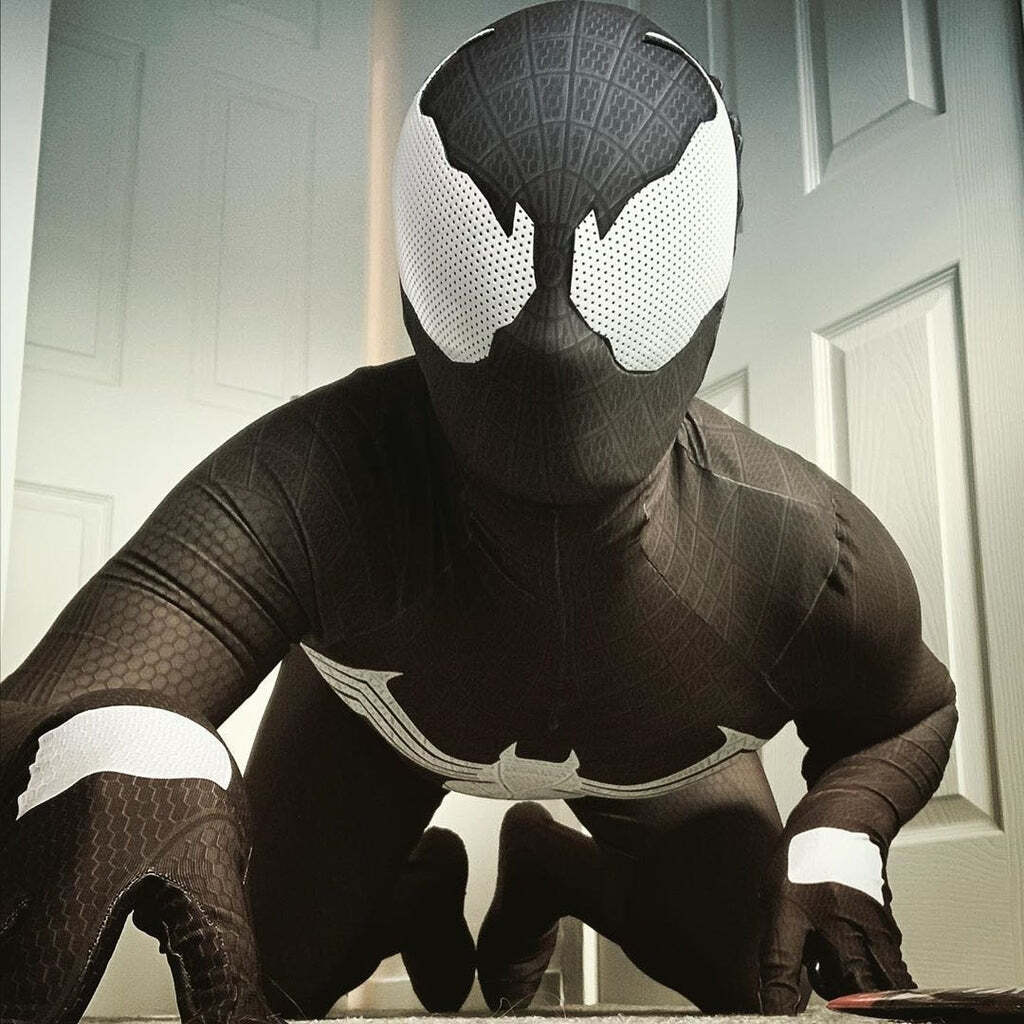 Fantasia Venom Eddie Brock Adulto Cosplay Traje Luxo Profissional - Imagem 3